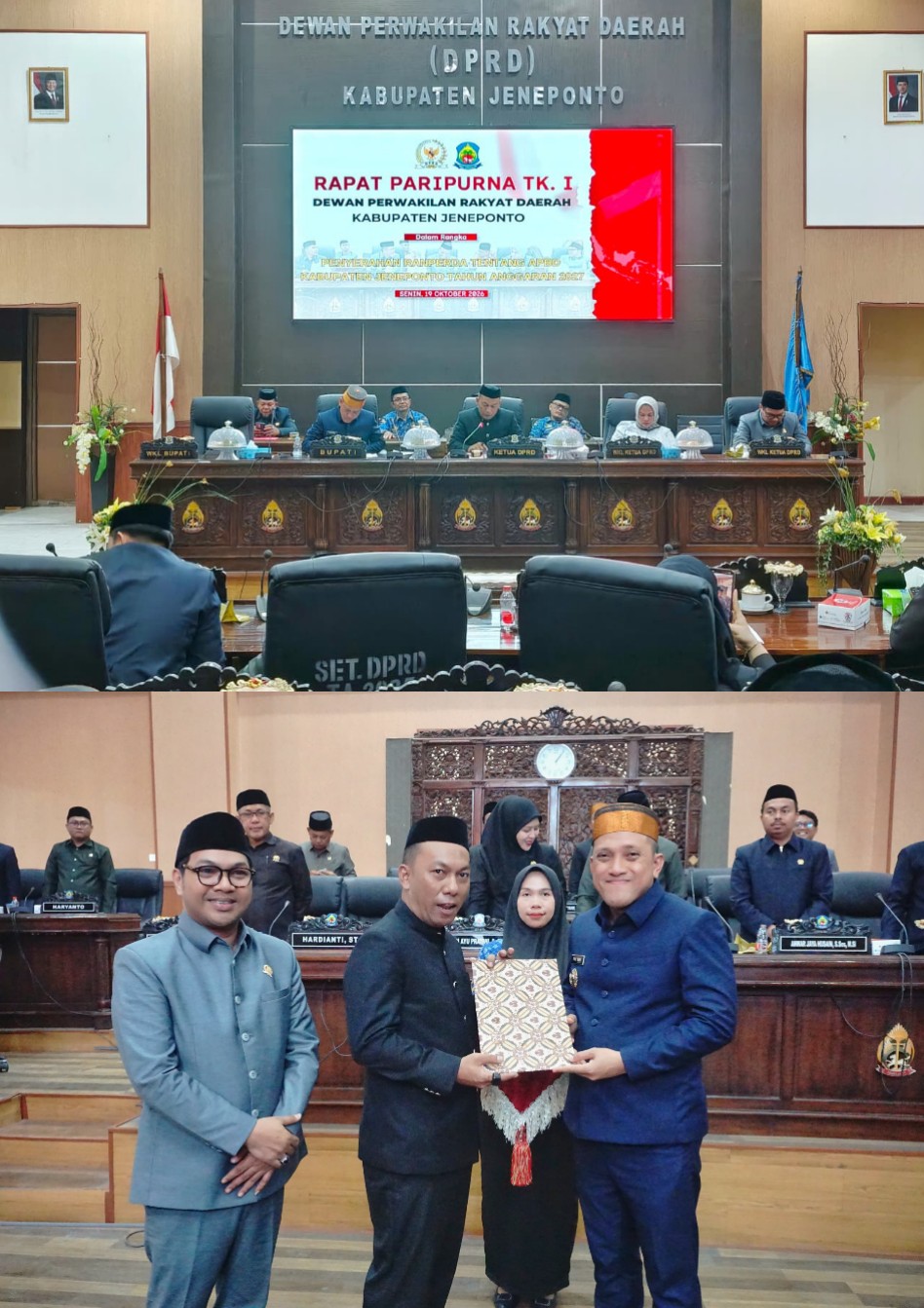 Bupati Jeneponto Serahkan Ranperda APBD Tahun Anggaran 2027 kepada DPRD