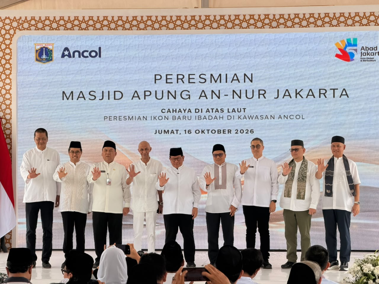 Gubernur DKI Jakarta Pramono Anung Meresmikan Masjid Apung An-Nur Jakarta sebagai Destinasi Baru Wisata Religi Ancol