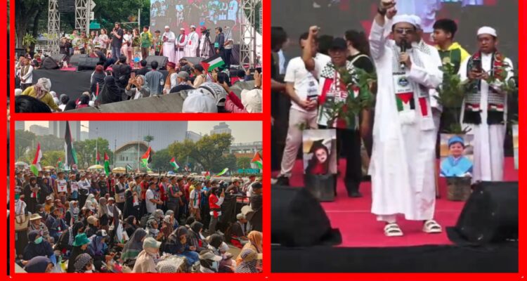 Sebanyak 800 Peserta Gelar Aksi Damai Bela Palestina di Monas, Serukan Penghentian Genosida di Gaza Sebanyak 800 Peserta Gelar Aksi Damai Bela Palestina di Monas, Serukan Penghentian Genosida di Gaza