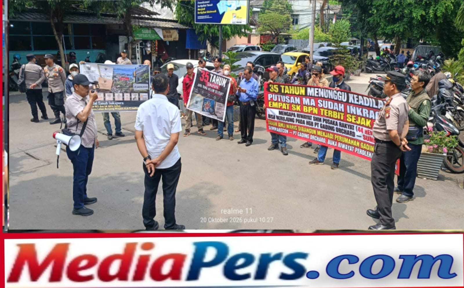 Aksi di Kantor BPN Jakarta Utara, Massa Minta Penyelesaian Persoalan Tanah yang Berlarut
