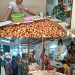 Turun Langsung di Pasar, Babinsa Sertu Syawal Pantau Perkembangan Harga Sembako